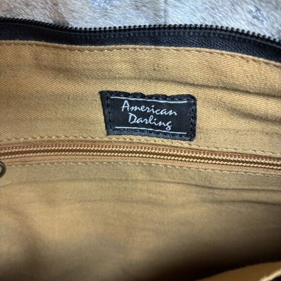 AD American Darling Tote Bag Purse Cowhide Genuine Leather Women Western Cowgirl - Picture 12 of 15